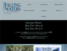 Tablet Screenshot of fallingwaterswinery.com